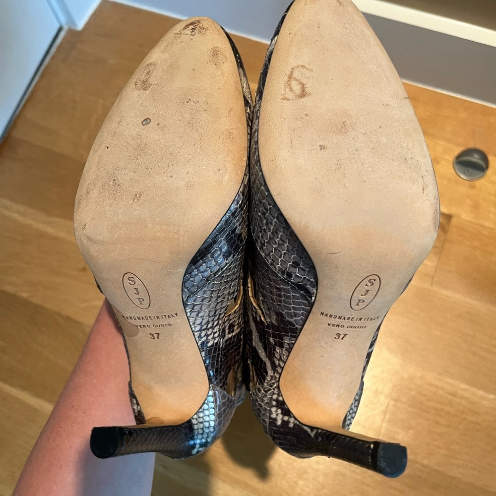 Sjp Collection Snake Print Heeled Boot - image 4